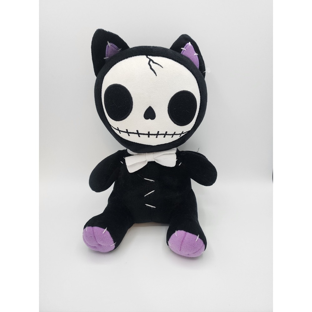 SUMMIT COLLECTION Furrybones Black Cat Mao Mao Wearing White Bow Tie